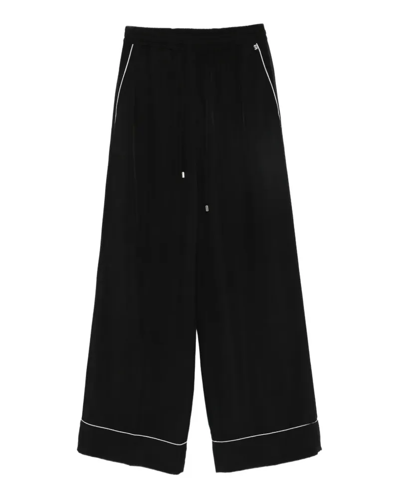 SPORTMAX Hose mit Paspelierung und Kordelzug - Schwarz Schwarz