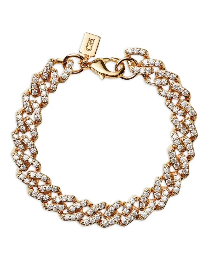 CRYSTAL HAZE Verziertes Cuban-Kettenarmband - Gold Gold