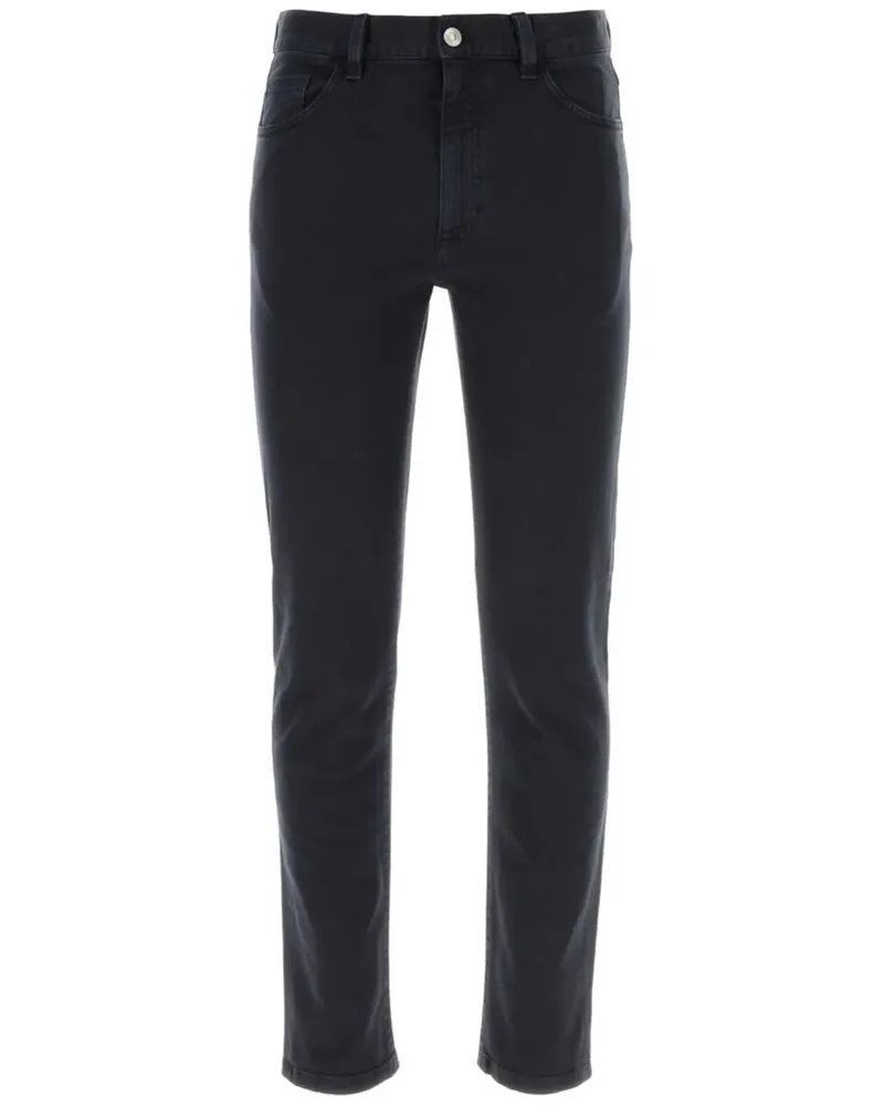 Ermenegildo Zegna Jeans mit Logo-Patch - Schwarz Schwarz