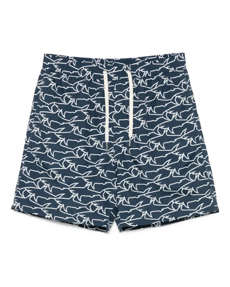 Paul & Shark Badeshorts mit Print - Blau Blau