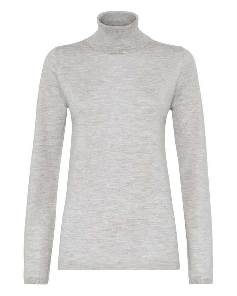 Brunello Cucinelli Fein gestrickter Pullover - Grau Grau