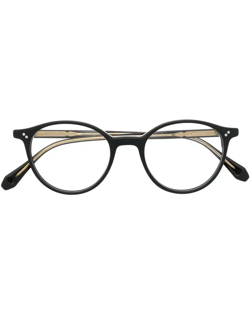GIGI STUDIOS Brille mit rundem Gestell - Schwarz Schwarz
