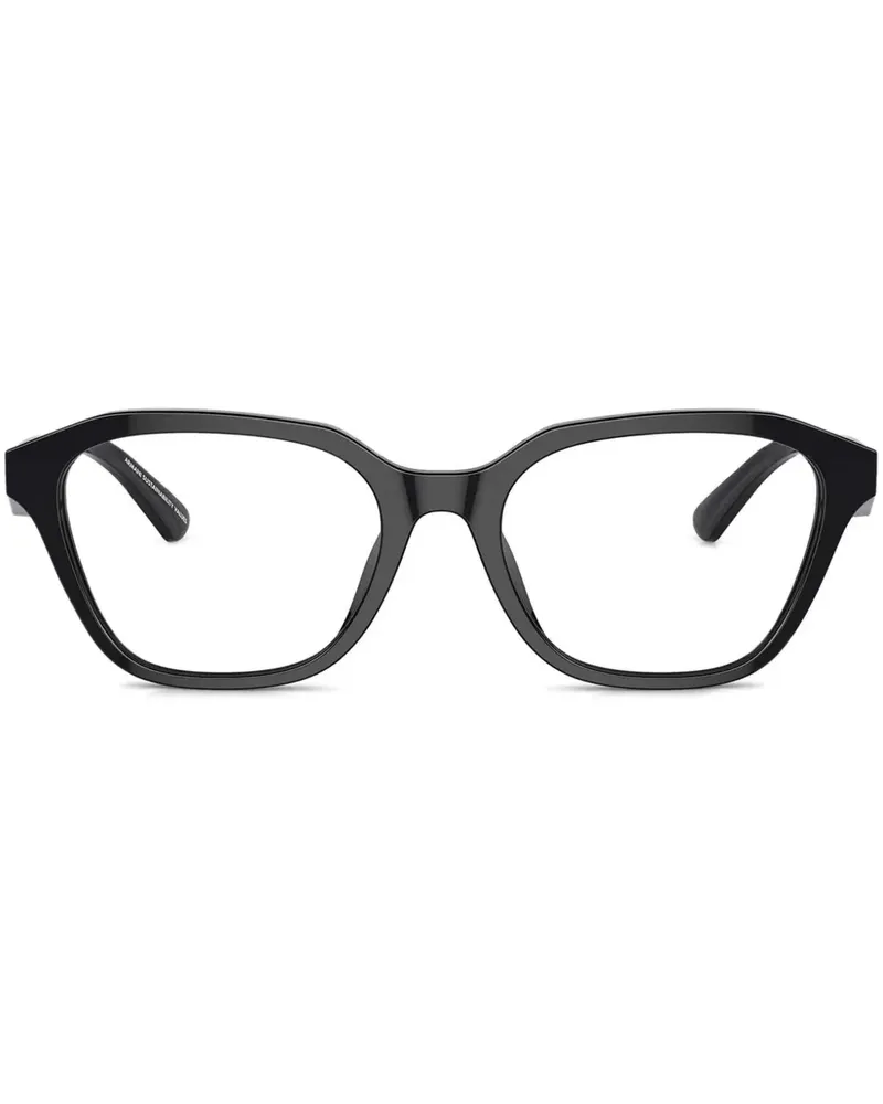 Emporio Armani Brille mit geometrischem Gestell - Schwarz Schwarz