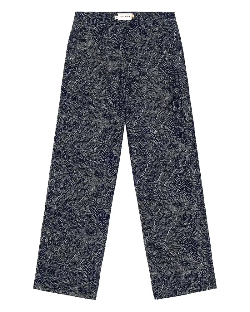 Honor The Gift Weite Hose mit Jacquardmuster - Blau Blau