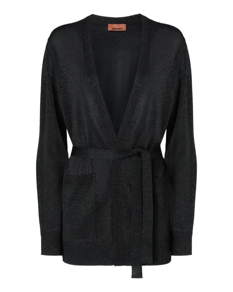 Missoni Cardigan mit Gürtel - Schwarz Schwarz