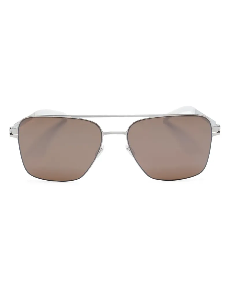 Mykita Pilotenbrille mit Doppelsteg - Silber Silber