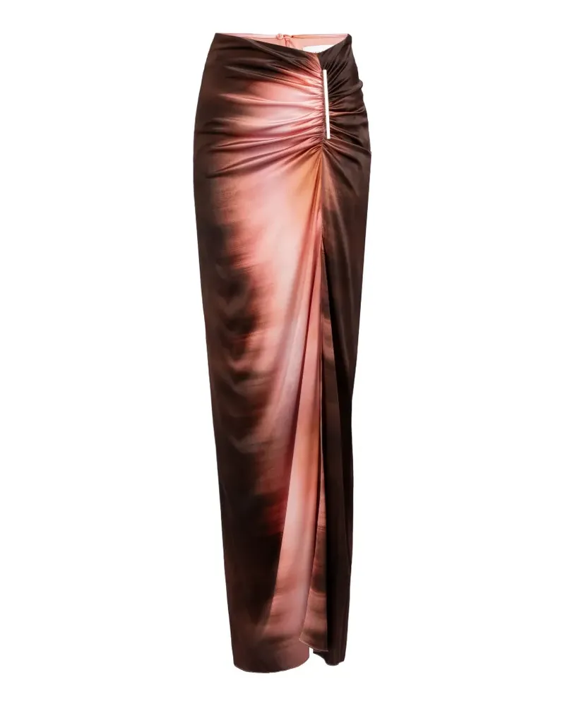 Silvia Tcherassi Keiry ruched ombré maxi skirt - Braun Braun