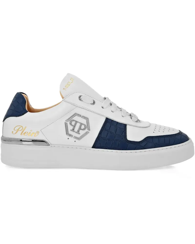 Philipp Plein Sneakers mit Logo-Schild - Weiß Weiß