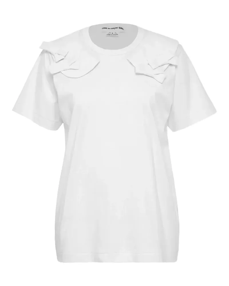 Comme des Garçons T-Shirt mit Schleife - Weiß Weiß