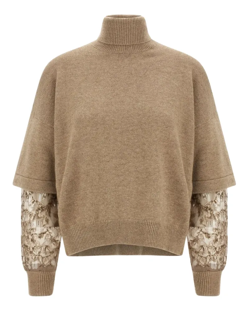 Brunello Cucinelli Pullover mit Pailletten - Braun Braun