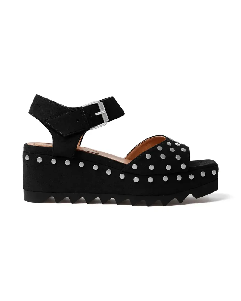 Stella McCartney Elyse Plateau-Sandalen mit Nieten 100mm - Schwarz Schwarz