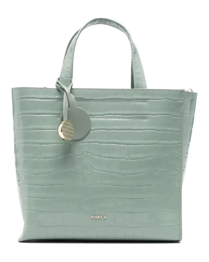 Furla Ark Handtasche in Kroko-Optik - Grün Grün