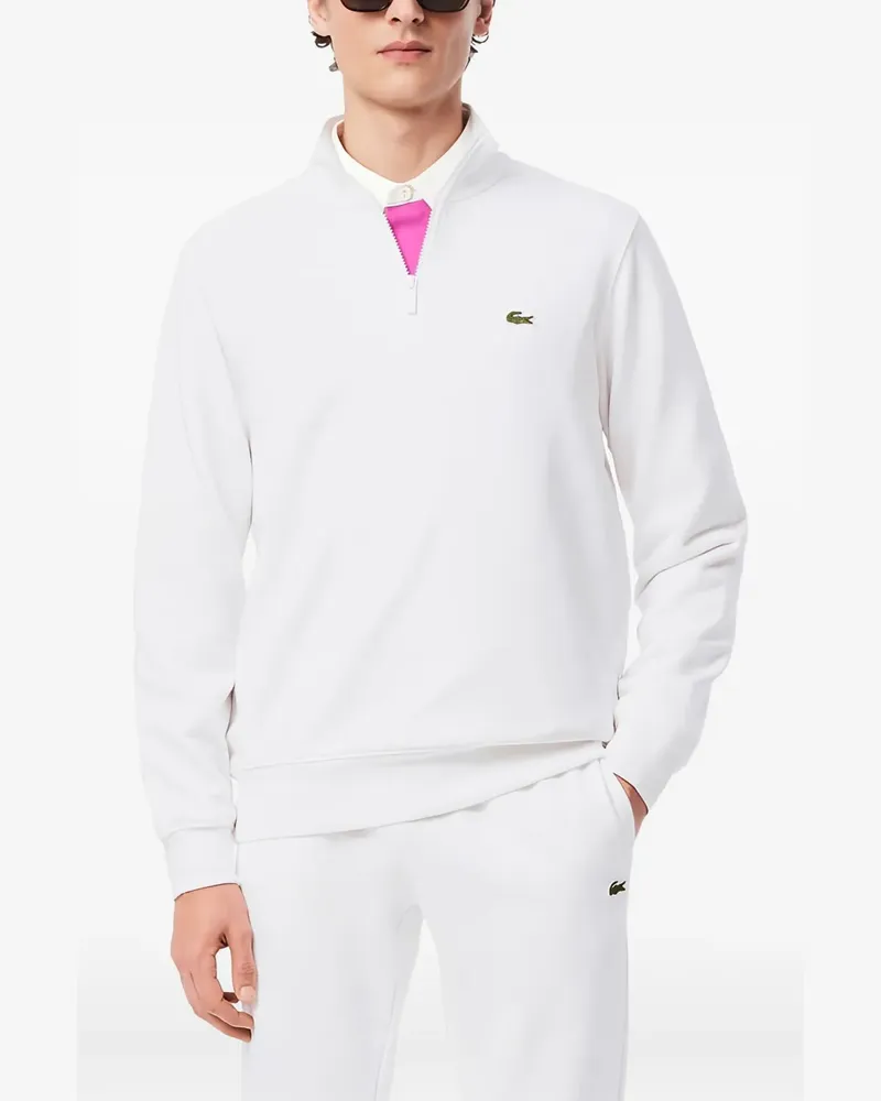 Lacoste logo-patch sweatshirt - Weiß Weiß
