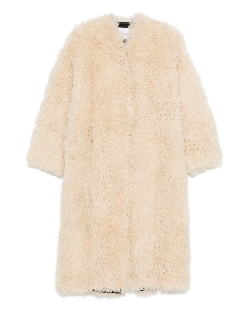 STAND Mantel aus Faux Fur - Nude Nude