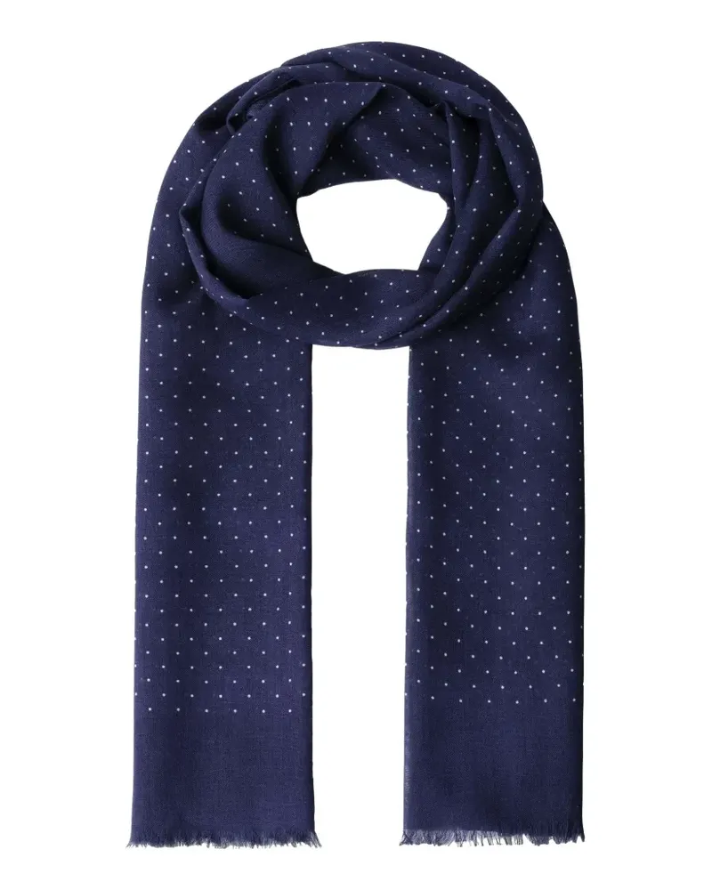 Hackett Schal mit Polka Dots - Blau Blau