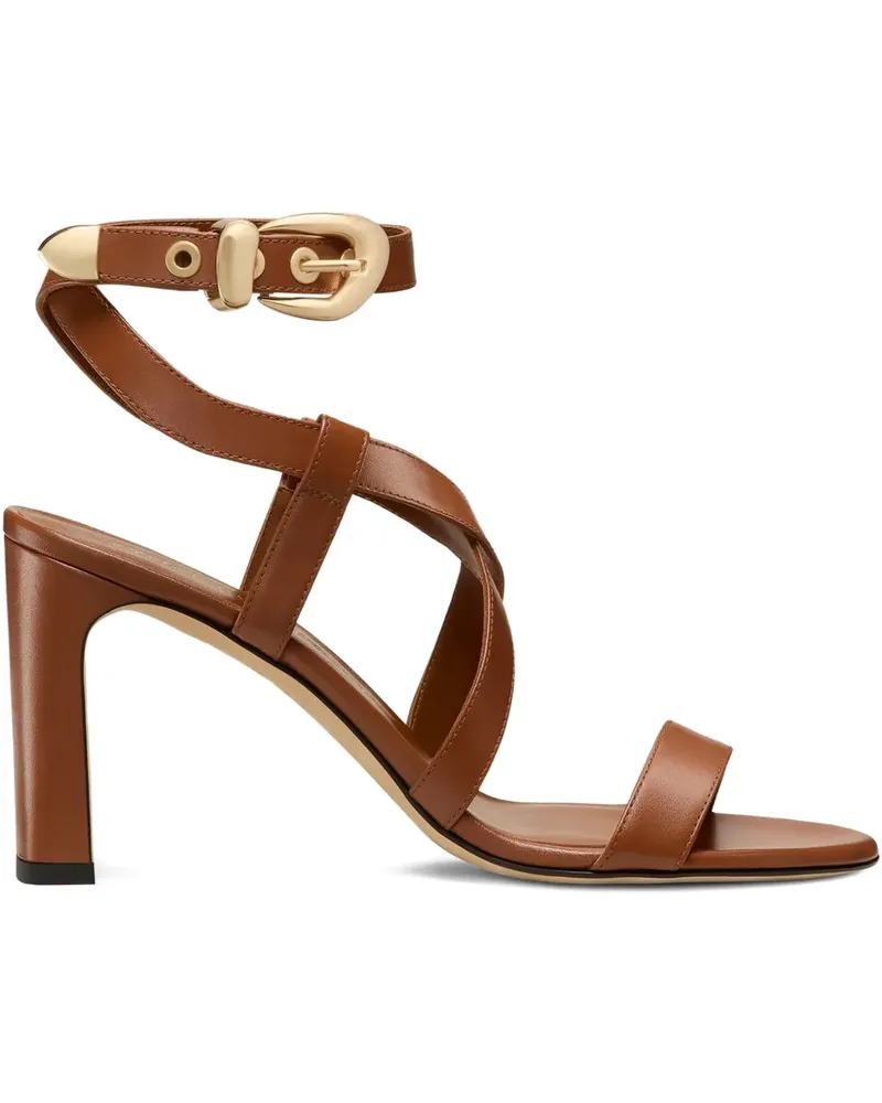 Stuart Weitzman Sandalen mit überkreuzten Riemen - Braun Braun