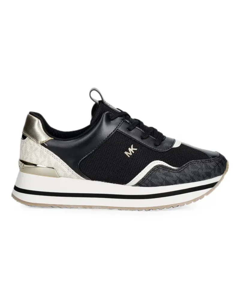 Michael Kors logo-print mesh sneakers - Schwarz Schwarz