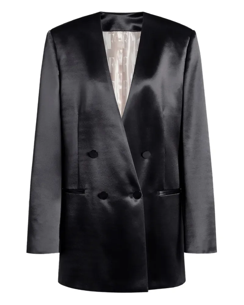 Alberta Ferretti Doppelreihiges Sakko - Schwarz Schwarz