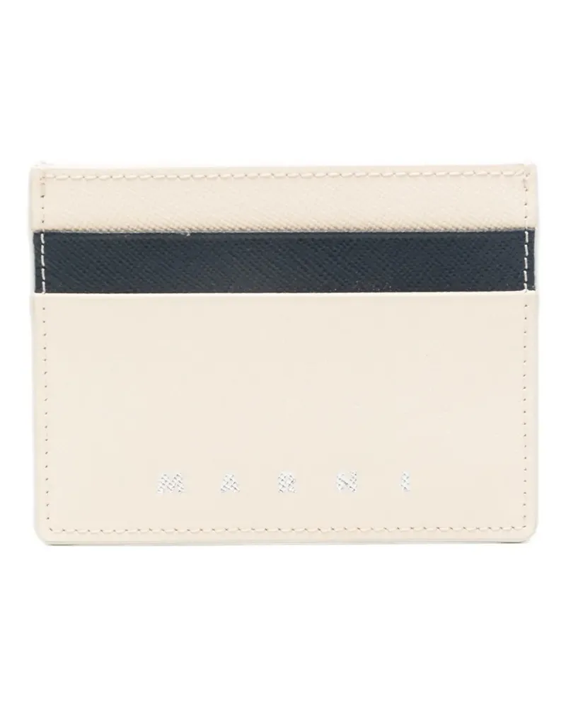 Marni Kartenetui mit Logo-Prägung - Nude Nude