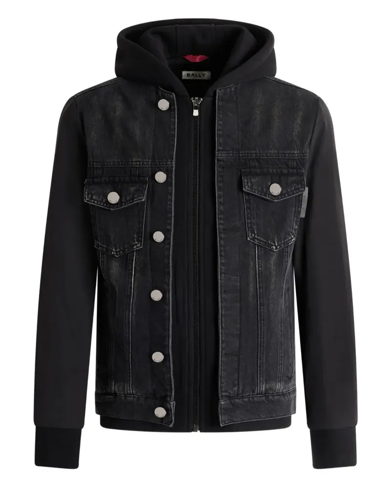 Bally Trucker-Jacke mit Kapuze - Schwarz Schwarz