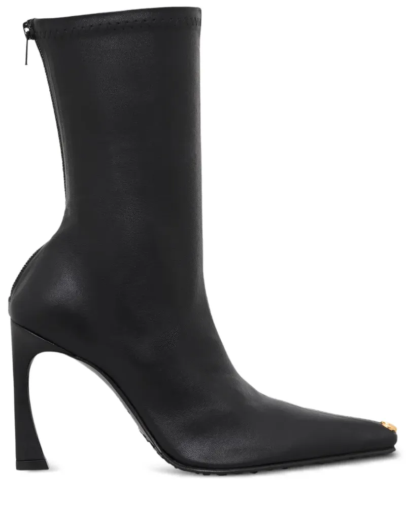 Marine Serre Ms Kiss Stiefel aus glattem Leder - Schwarz Schwarz