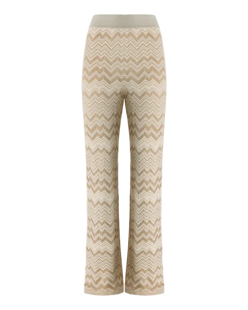 Missoni Straight-Leg-Hose aus Viskose und Wolle mit Zickzackmuster - Nude Nude