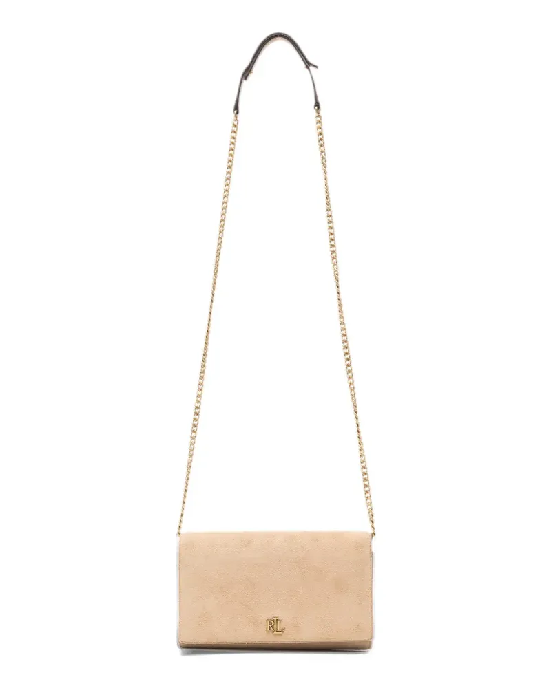 Ralph Lauren logo-plaque chain-strap clutch bag - Nude Nude
