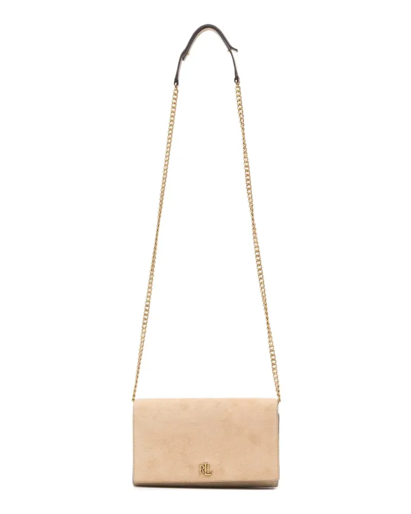 Ralph Lauren Clutch mit Logo-Schild - Nude Nude