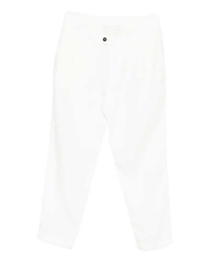 Eleventy Hose mit Falte - Weiß Weiß