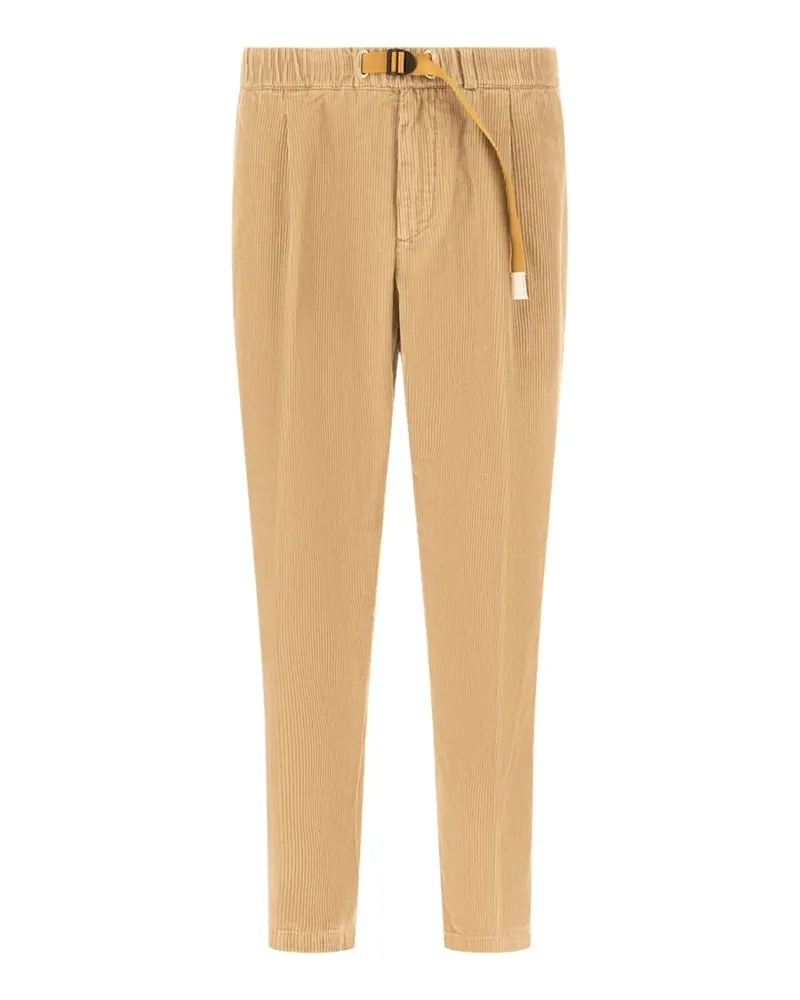 PLAN C Tapered-Cordhose mit Gürtel - Nude Nude