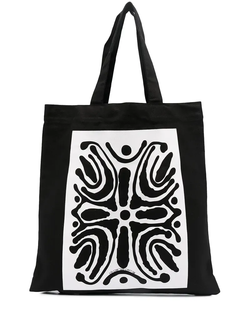 10 Corso Como Shopper mit abstraktem Print - Schwarz Schwarz