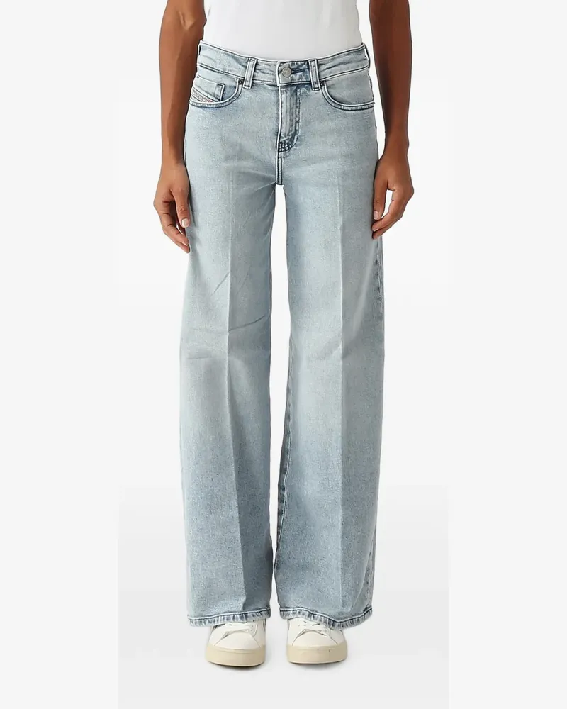 Diesel Weite Hose mit Bügelfalten - Blau Blau
