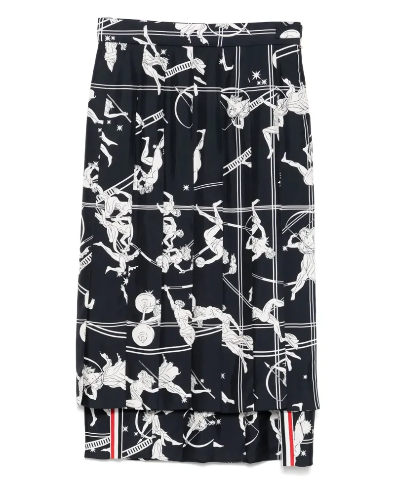 Thom Browne Asymmetrischer Faltenrock - Blau Blau