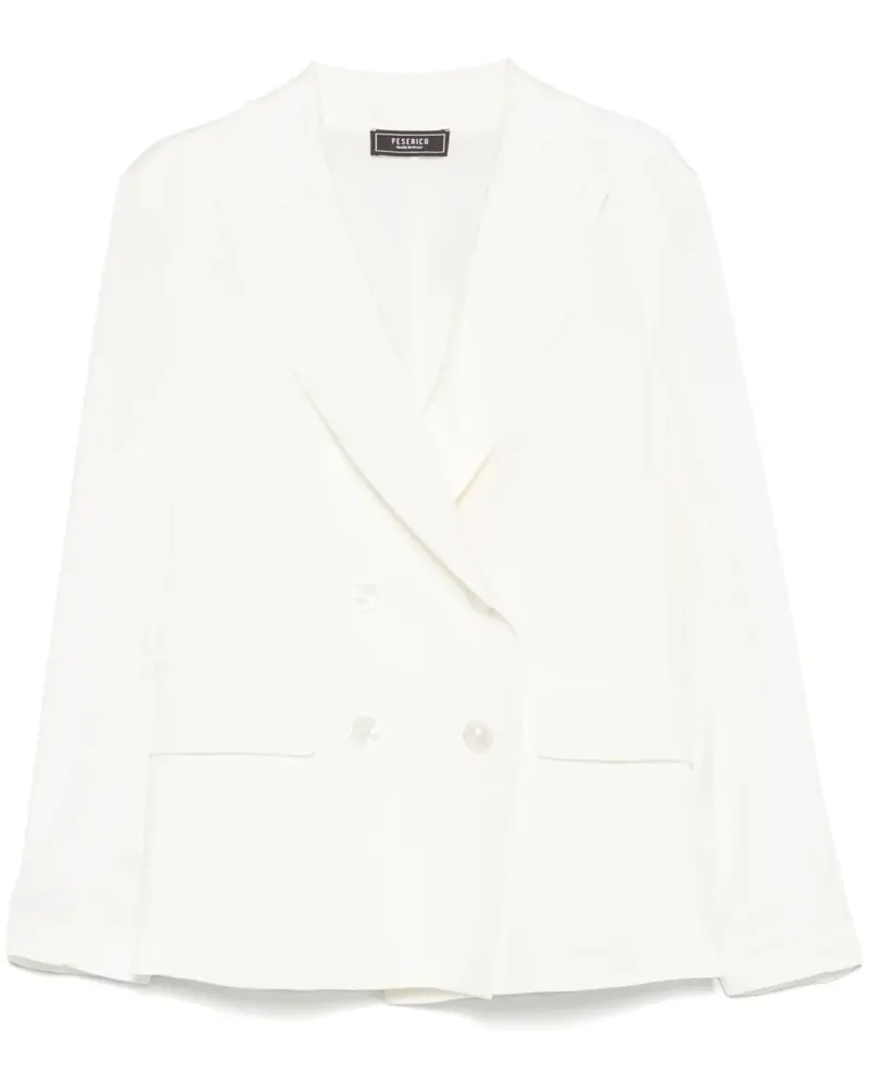 Peserico Blazer aus Chinakrepp - Weiß Weiß