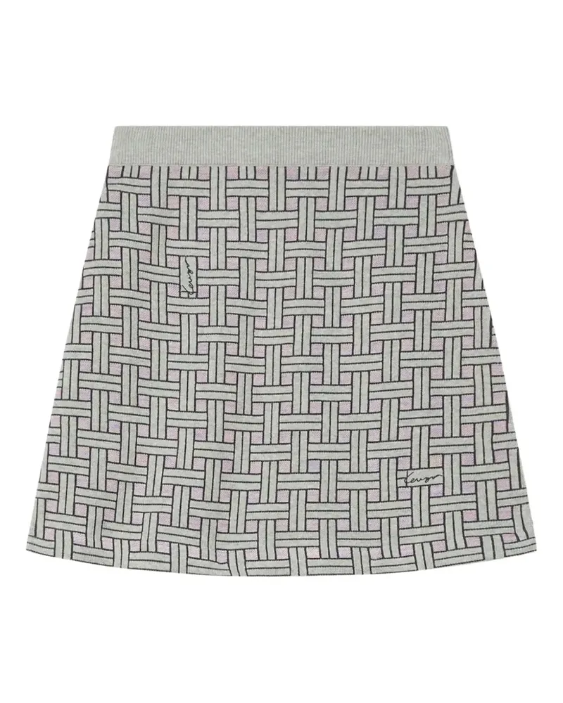 Kenzo Weave logo-detail mini skirt - Grau Grau