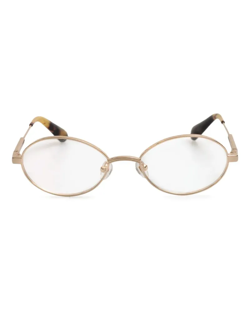 Jacquemus Brille mit ovalem Gestell - Gold Gold