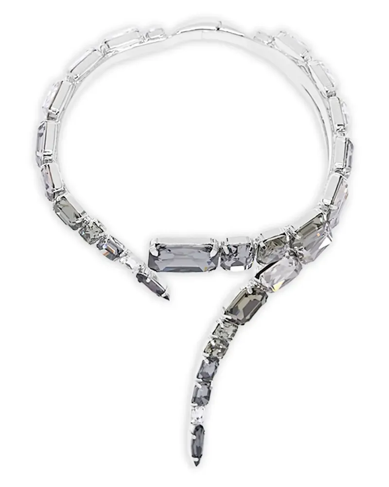 Area Choker mit Kristallen - Grau Grau