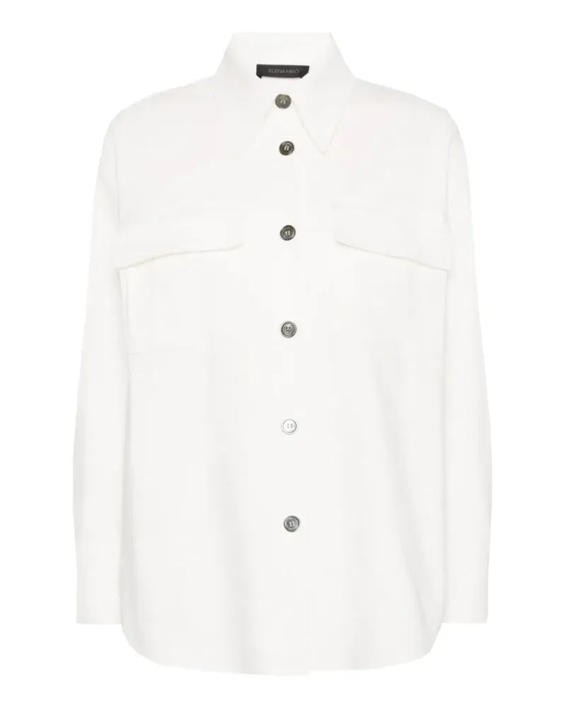 Elena Mirò Hemd aus Gabardine - Weiß Weiß