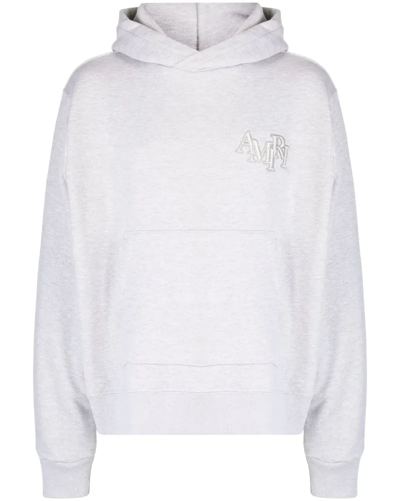 Amiri Hoodie mit Logo-Stickerei - Grau Grau