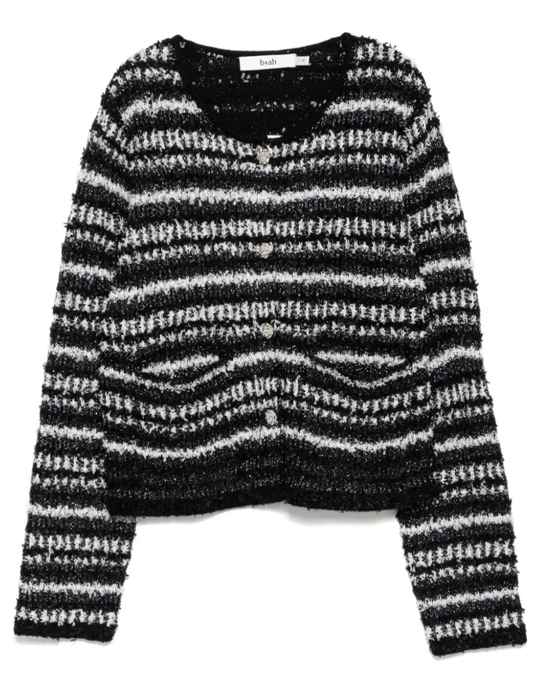b+ab Cardigan mit rundem Ausschnitt - Schwarz Schwarz