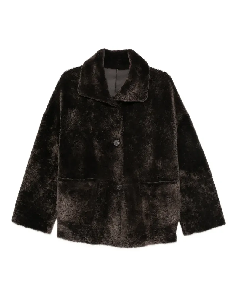 Arma Shearling-Mantel mit Knöpfen - Braun Braun