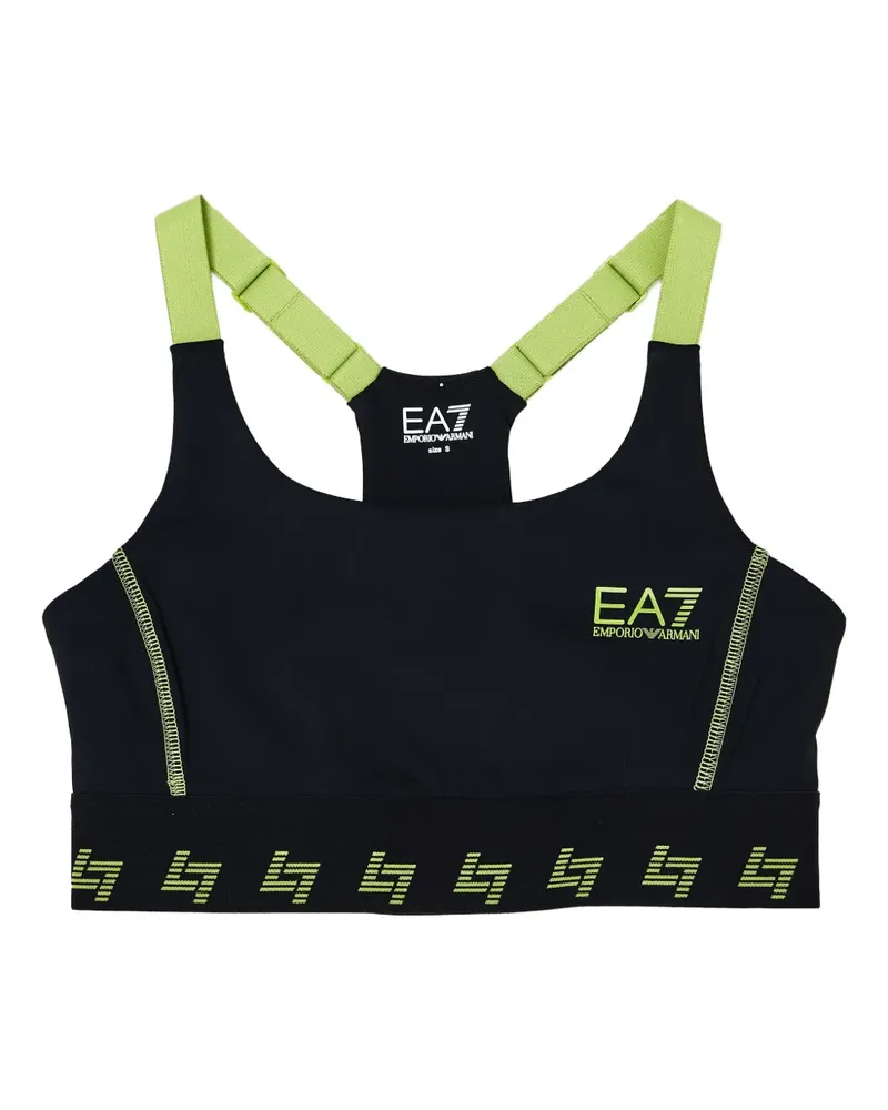EA7 Sport-BH mit Logo - Schwarz Schwarz