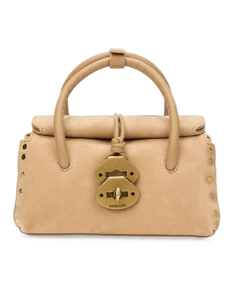 Zanellato Dotta Tote Bag mit Nieten - Nude Nude