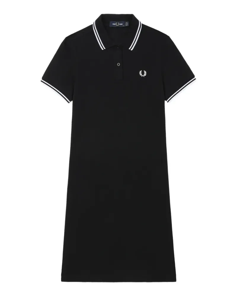 Fred Perry Twin Tipped Polokleid - Schwarz Schwarz