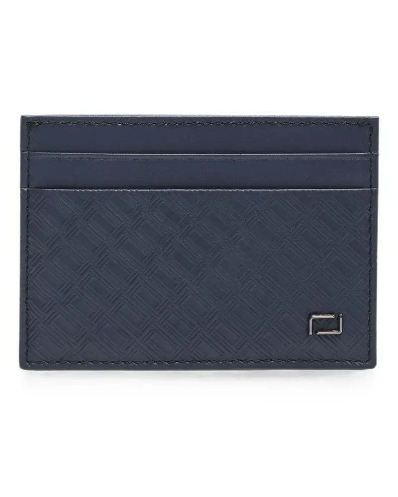 Lancel Leon Kartenetui mit Monogramm-Prägung - Blau Blau