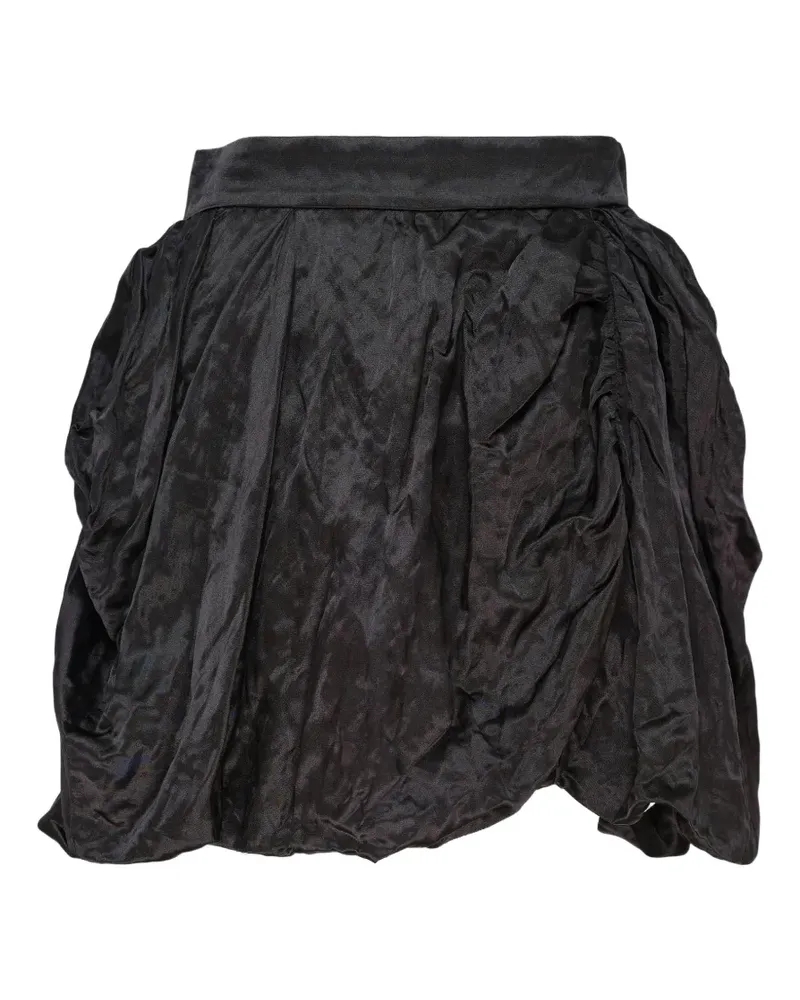 Renli Su gathered bubble-hem mini skirt - Schwarz Schwarz