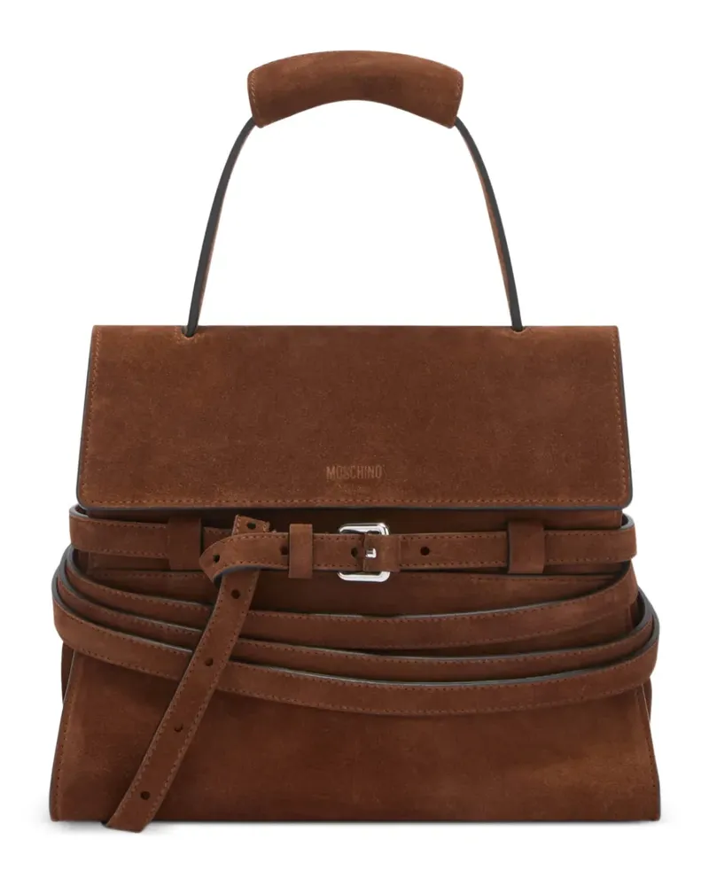 Moschino Tie Me Regular Handtasche - Braun Braun