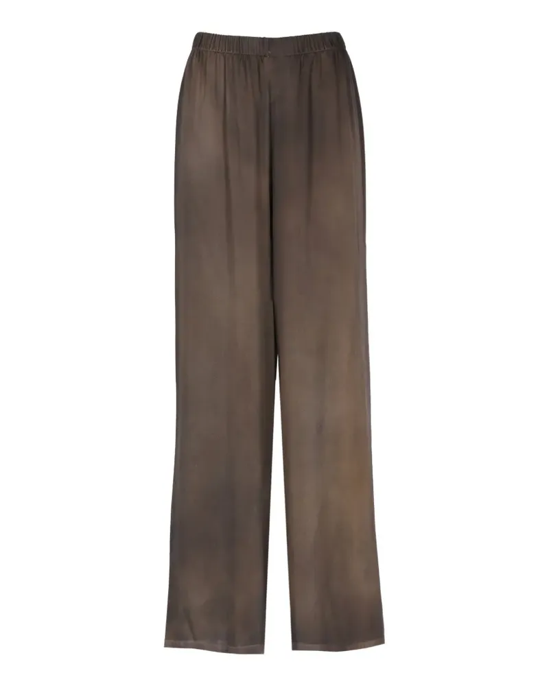 Avant Toi elastic-waist wide-leg trousers - Braun Braun