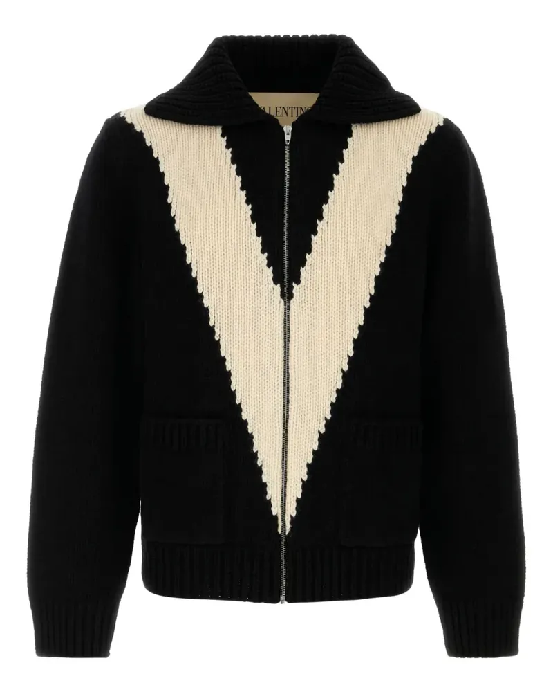 Valentino Garavani Cardigan mit Zickzackmuster - Schwarz Schwarz