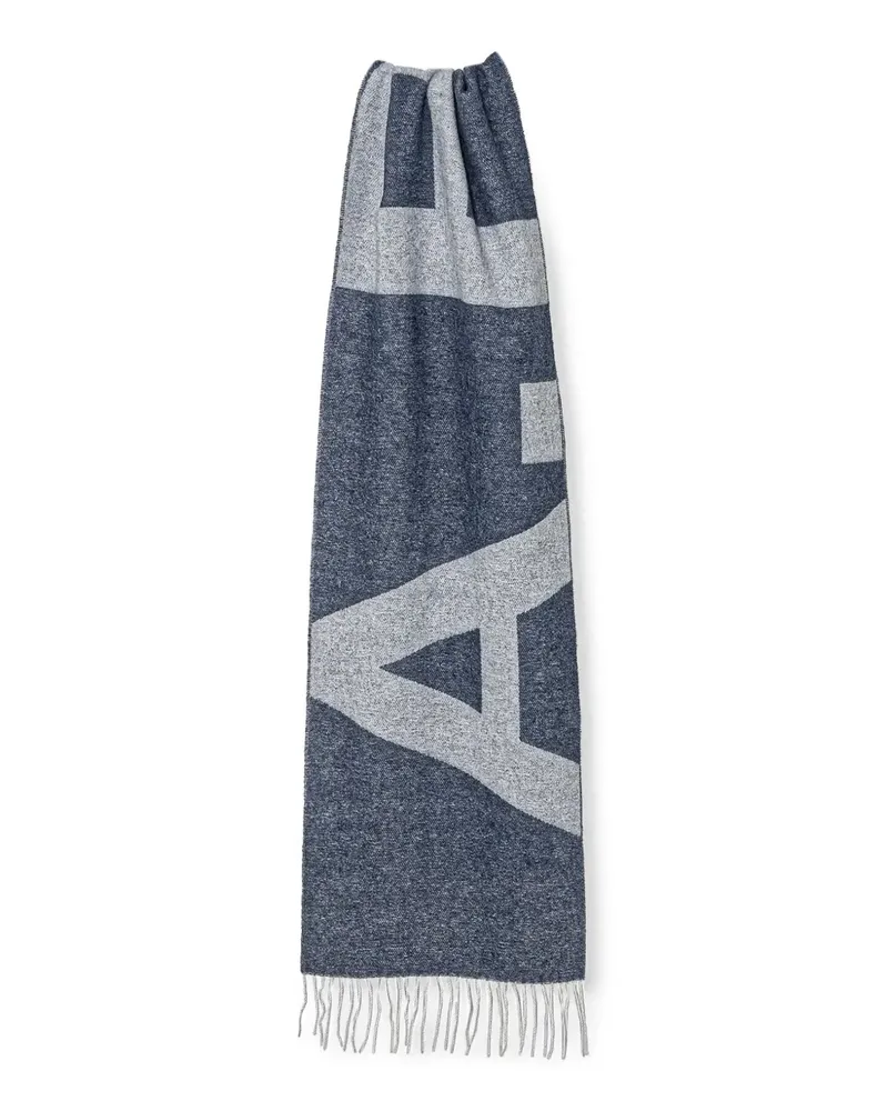 A.P.C. Schal mit Jacquard-Logo - Blau Blau